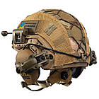 Шолом тактичний Fast TEAM WENDY Helmet NIJ IIIA + Навушники Walkers Razor Slim з чебурашкою + ліхтарик + кавер, фото 8