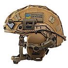 Шолом тактичний Fast TEAM WENDY Helmet NIJ IIIA + Навушники Walkers Razor Slim з чебурашкою + ліхтарик + кавер, фото 3