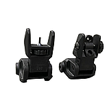 Мушка та цілик низькі, DLG TACTICAL (DLG-166), колір Чорний, знімні на Picatinny, відкидні, фото 6