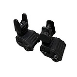 Мушка та цілик низькі, DLG TACTICAL (DLG-166), колір Чорний, знімні на Picatinny, відкидні, фото 9