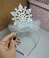 Ободок Снежинка Обруч Сніжинки Сніжинка Новорічний обруч 220 грн