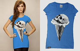 Жіноча футболка Drop Dead Clothing - Skull Cone Blue Bmth Oliver Sykes Emo