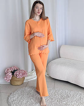 Піжама для вагітних WAFFLE (помаранчевий) 54-56