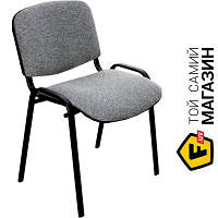 Офисный стул со спинкой ткань Примтекс плюс ISO black С-73 серый