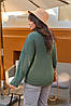 Зручна жіноча кофта на ґудзиках із в'язання ангора розміри норма та батал, фото 2