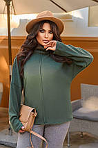 Зручна жіноча кофта на ґудзиках із в'язання ангора розміри норма та батал, фото 3