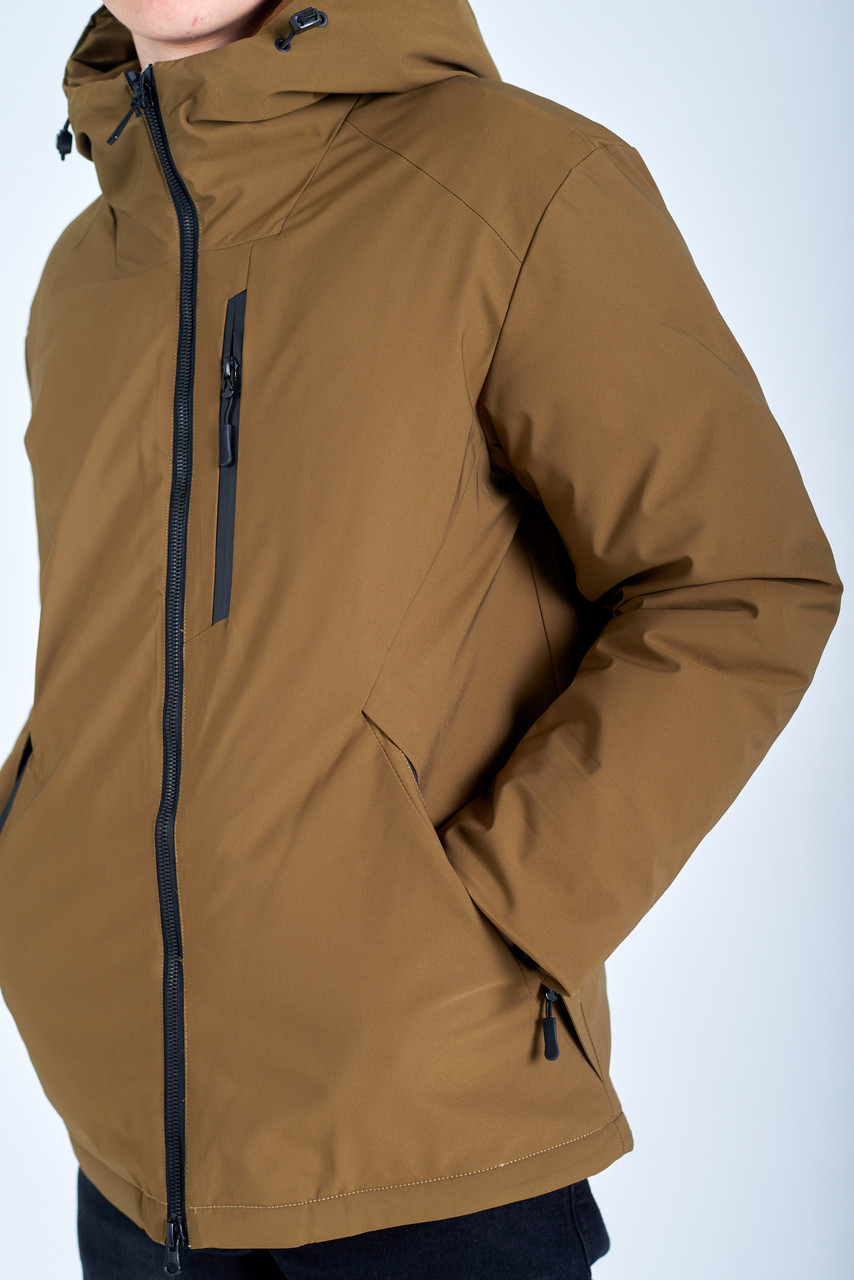 Мужская зимняя куртка, коричневого цвета. - фото 3 - id-p2016375567