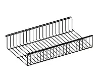Корзина проволочная ширина 306мм черная ТМ "KOLCHUGA" (консольная система хранения, черый)