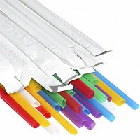 Трубочки Фреш в індивідуальній упаковці 200шт/уп (кольорові)