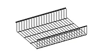 Корзина проволочная ширина 406 мм черная ТМ "KOLCHUGA" (консольная система хранения, черный)