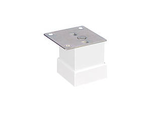 Опора Ozkardesler квадратна з регулюванням 40*40 Н=50 Білий глянець