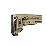 Приклад (база) DLG TBS TACTICAL PCP DLG-087\052, Койот, Mil-Spec, з високим підщічником 4 см, антабки, фото 7