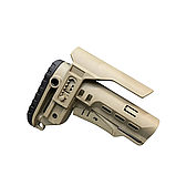 Приклад (база) DLG TBS TACTICAL PCP DLG-087\052, Койот, Mil-Spec, з високим підщічником 4 см, антабки, фото 5