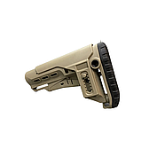 Приклад (база) DLG TBS TACTICAL PCP DLG-087\052, Койот, Mil-Spec, з високим підщічником 4 см, антабки, фото 4