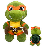 Мягкая плюшевая игрушка Черепашки Ниндзя Микеланджело 26 см Ninja Turtles