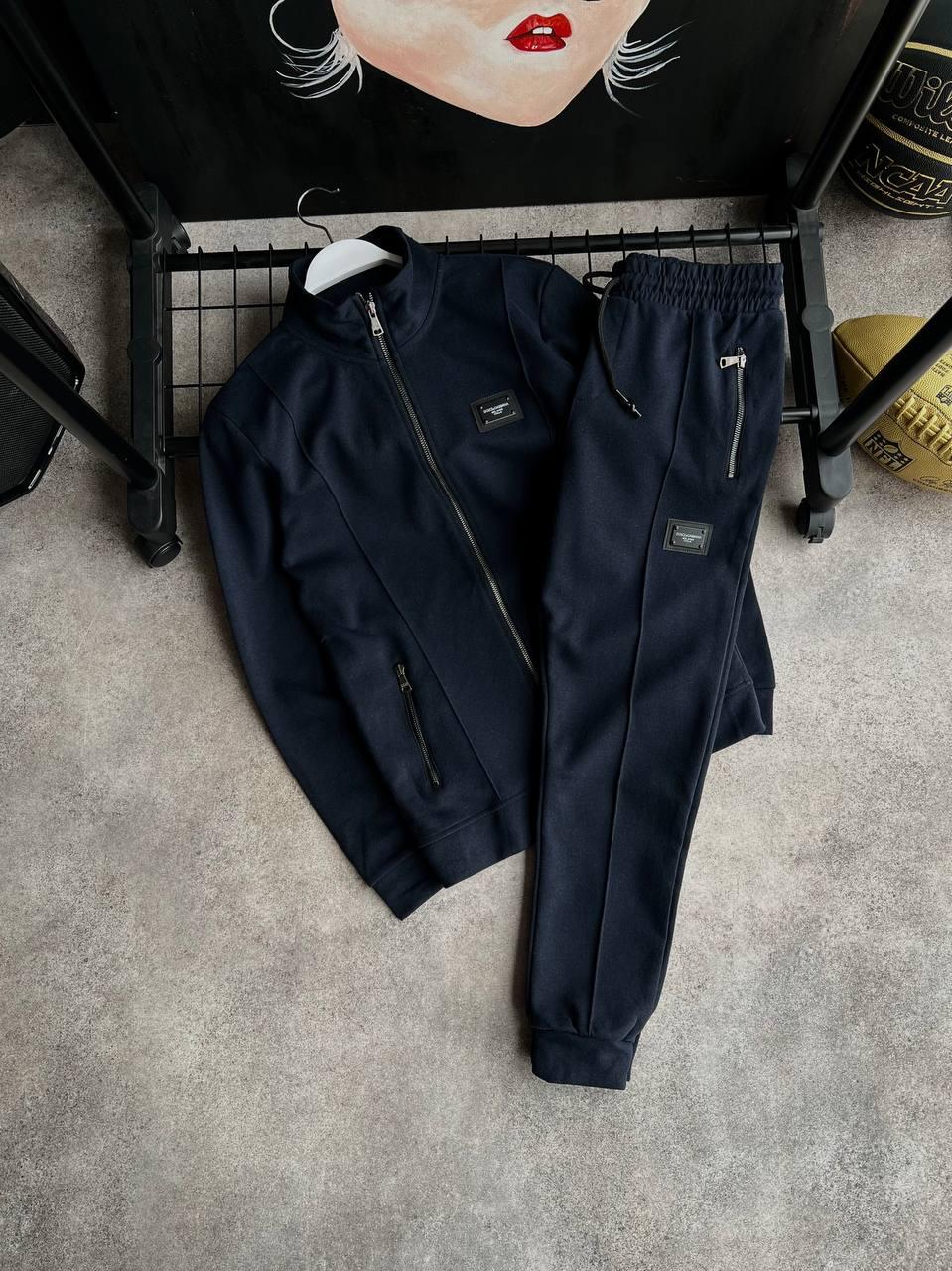 Чоловічий спортивний костюм Dolce&Gabbana M1638 темно-синій S, ХL, ХХL, фото 1