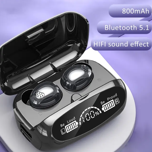 Бездротові водонепроникні Bluetooth навушники TWS M32 із зарядним кейсом та індикатором заряду