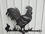 Флюгер Півень, Півник, Когут, флюгер на дах з металу 2 мм., фото 3