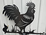 Флюгер Півень, Півник, Когут, флюгер на дах з металу 2 мм., фото 4