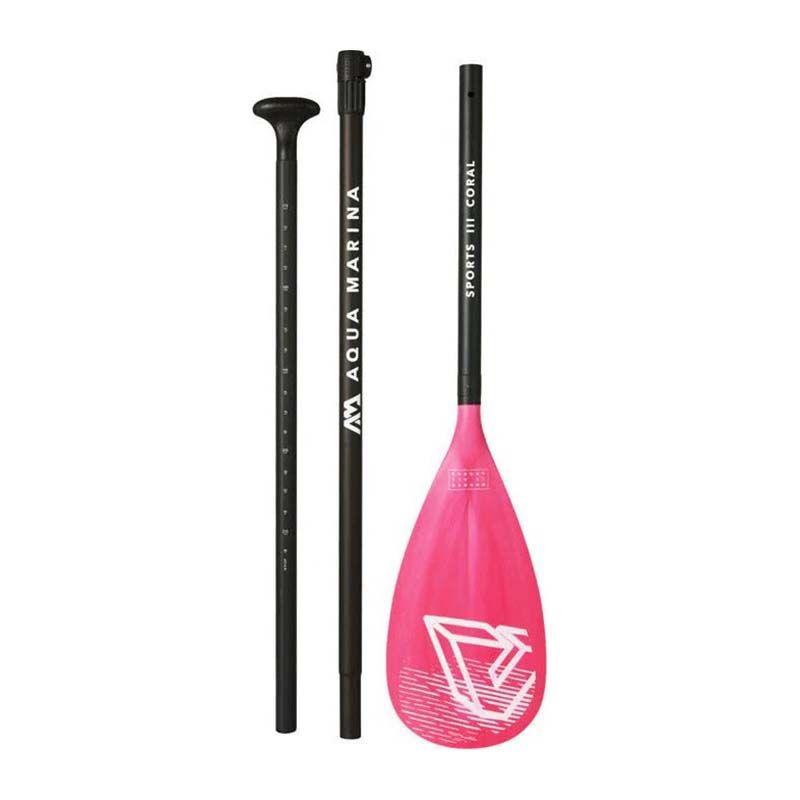 Весло для SUP дошки Aqua Marina Sports III Coral Adjustable Aluminum iSUP Paddle