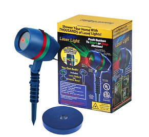 Лазерний зірковий проектор у комплекті Star Shower Motion Laser Light 8003 синій, фото 1