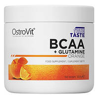 Аминокислоты (БЦАА) OstroVit BCAA + Glutamine (200 грамм.)(АПЕЛЬСИН)