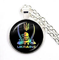 Патриотический кулон медальон подвеска Zhejiang с символикой Украины