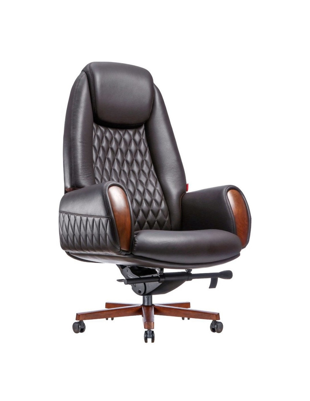 КРІСЛО ДЛЯ КЕРІВНИКА ШКІРЯНЕ Enrandnepr БОІНГ BRL Brown, фото 1
