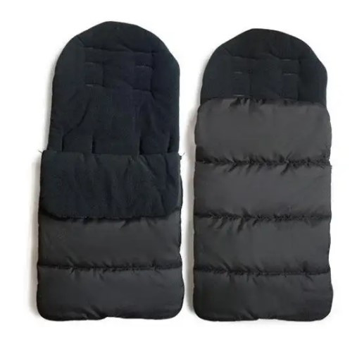 Універсальний теплий конверт дитячий на флісі чорний Anex, фото 1