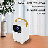 Розумний проєктор з Wi-Fi E350 800 ANSI, Android 11, 4K, Bluetooth, 4-ядерний, для домашнього кінотеатру, фото 3
