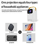 Розумний проєктор з Wi-Fi E350 800 ANSI, Android 11, 4K, Bluetooth, 4-ядерний, для домашнього кінотеатру, фото 5