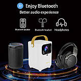 Розумний проєктор з Wi-Fi E350 800 ANSI, Android 11, 4K, Bluetooth, 4-ядерний, для домашнього кінотеатру, фото 6