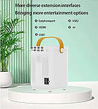 Розумний проєктор з Wi-Fi E350 800 ANSI, Android 11, 4K, Bluetooth, 4-ядерний, для домашнього кінотеатру, фото 7