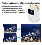 Розумний проєктор з Wi-Fi E350 800 ANSI, Android 11, 4K, Bluetooth, 4-ядерний, для домашнього кінотеатру, фото 10