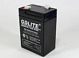Акумулятор GDLITE GD 645 6V4.OAH для ліхтарів, електровелосипедів, ваг, іграшок, ДБЖ, фото 2