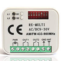 Приемник RX-MULTI универсальный 2-х канальный на частоте 433 МГц или 868 МГц.