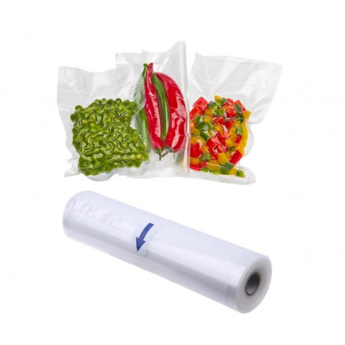 Гофровані пакети в рулоні для вакуумного пакувальника 5 м х 20 см, фото 1