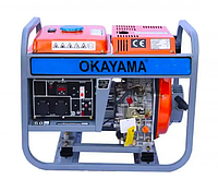 Генератор дизельный 4.8 кВт электростартер Okayama DG-5500 Медаппаратура