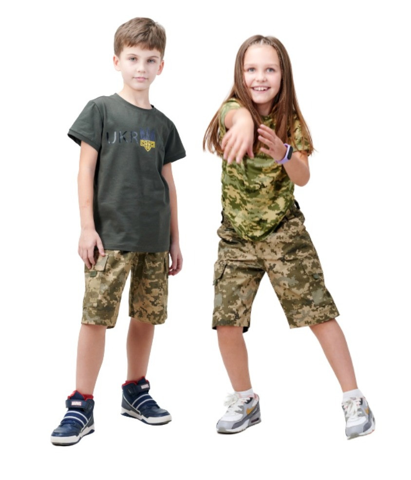 Дитячі камуфляжні шорти ARMY KIDS RANGER камуфляж Піксель