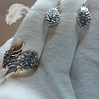 Серьги серебряные Крылья Ангела - стильные серьги с английским замком