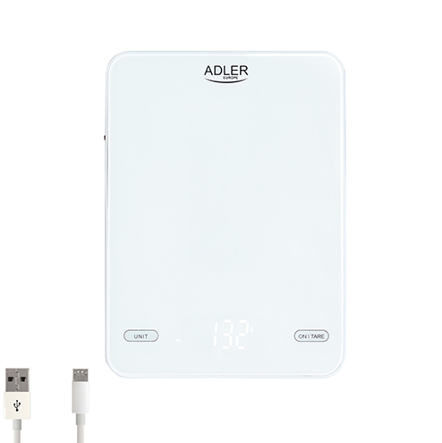 Кухонні ваги Adler AD 3177w 10 кг заряджаються через USB