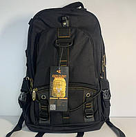 Брезентовый(джинсовый) городской туристический рюкзак на 30 л , чёрный