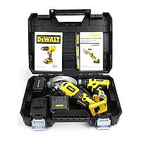 Набор угловая шлифмашина аккумуляторная Dewalt DCG405NT и шуруповерт аккумуляторный 2 в 1 с индикатором заряда