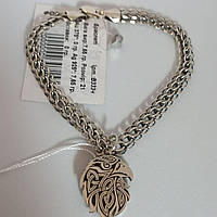 Серебряный мужской браслет Венеция 21.5 размер с серебряной подвеской Орел символом силы и свободы