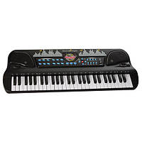 Детский синтезатор с микрофоном на 54 клавиши и записью HS5411-21 Черный Игрушечное пианино