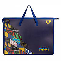 Папка-портфель YES А3 з тканинними ручками "Stand with Ukraine"