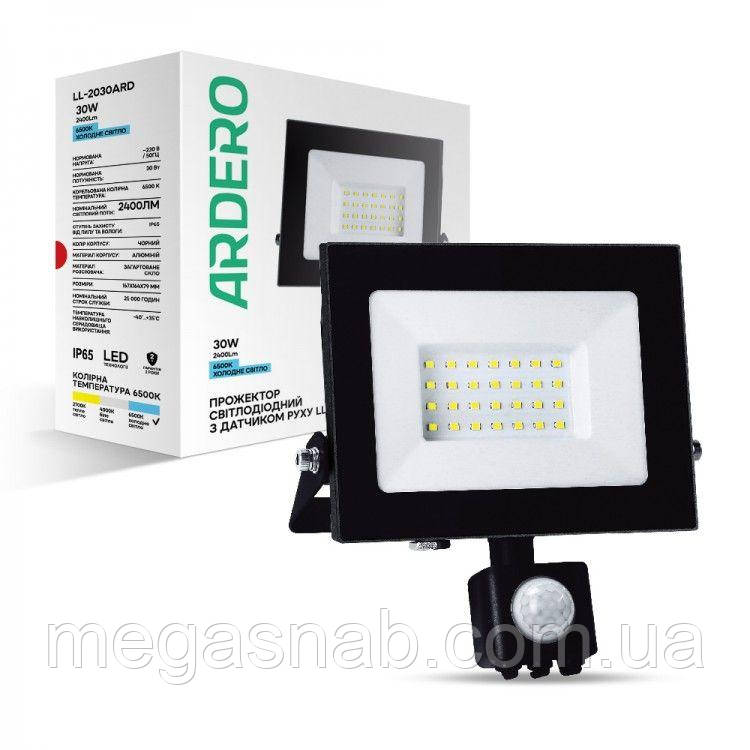Прожектор с датч. движ. FERON 30W 220V IP65 6500K LL-2030ARD, фото 1