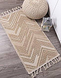 Безворсовий килим сучасний рогожка CALIDO 08328B L.Beige/D.Beige 2х3 м, фото 5
