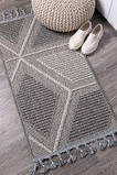Безворсовий килим класичний рогожка CALIDO 08325B D.Grey/L.Grey, 2х3 м, фото 6