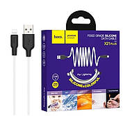 Кабель USB Hoco X21 Plus Silicone 2.4 A Lightning для iPhone iPad White (2 m)